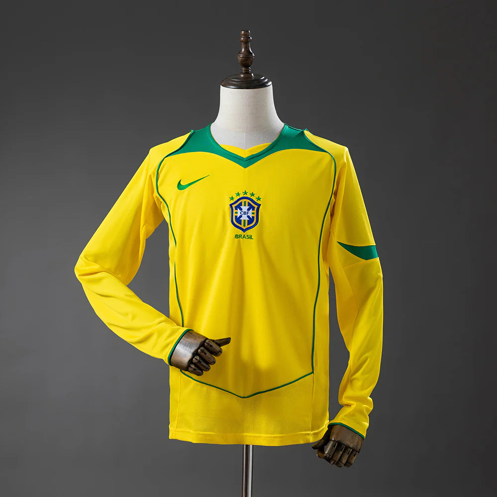 Camiseta Brasil 2004 Manga Larga